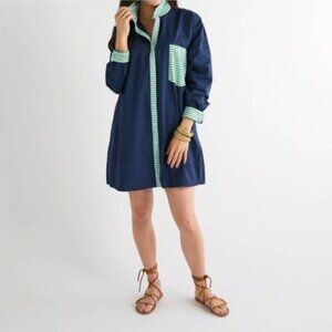 CARYN LAWN lindsey dress in navy